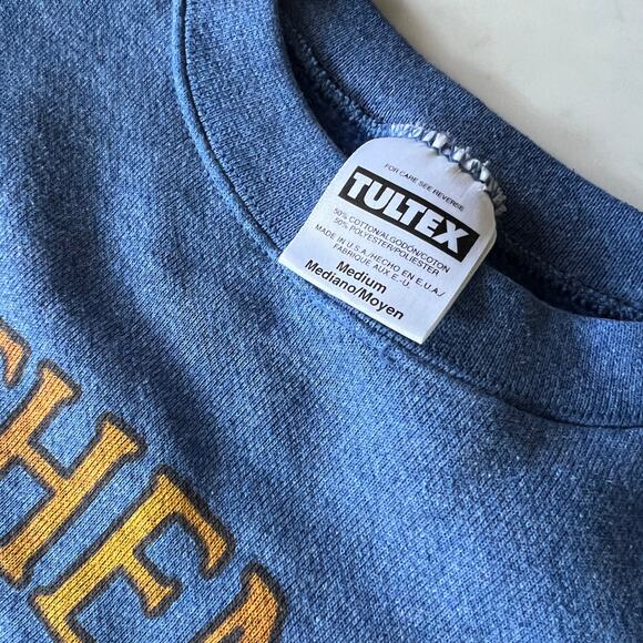 Vintage 90s Poconos Fall Tour Leaf Peeper Heather Blue Crewneck Sweatshirt - Picture 4 of 8